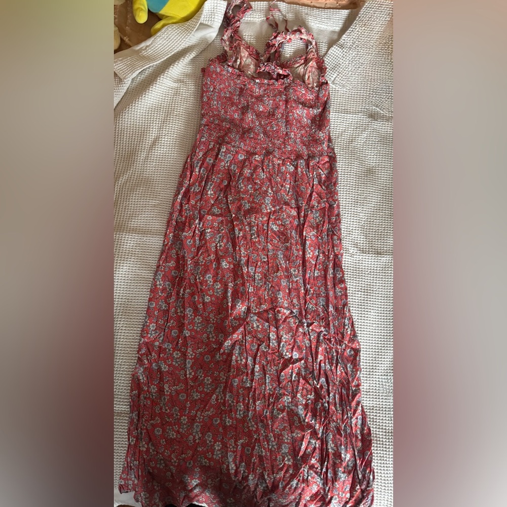 Jopna Summer Floral Ruffle Dress in Red Size L - Picture 3 of 3